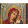 Ícone do díptico ortodoxo russo Virgem Kazan e Jesus Cristo