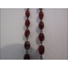 Antique Rosary Red Glass Beads