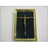 Tableau Crucifix bronze sur velours
