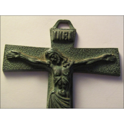 Crucifix bronze mural