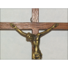 Crocifisso legno/bronzo 17 cm