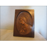 Exposição de madeira esculpida Virgem Maria