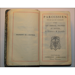 Ancien livre "Paroissien à l'usage des fidèles"