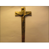 Gilded bronze wall crucifix
