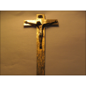 Crucifix mural bronze doré