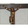 Wood/bronze crucifix 19 cm