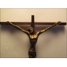 Crucifijo de pared de madera/bronce