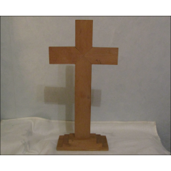 Altar crucifix in wood and plastic