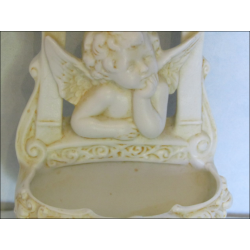 Fonte battesimale in ceramica bianca 18 cm per cameretta o altro