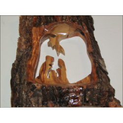 Beautiful wooden wall Christmas nativity scene