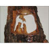 Beautiful wooden wall Christmas nativity scene