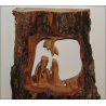 Beautiful wooden wall Christmas nativity scene