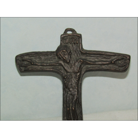 Antique Bronze Medieval Style Wall Crucifix