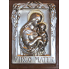 Wall-mounted wooden, metal and glass font Virgo Mater