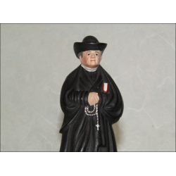 Estatueta policromada do Padre Cruz em resina 12 cm