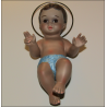 Statue polychrome de l'Enfant Jésus de 18 cm pour crèche de Noël