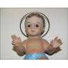 Statue polychrome de l'Enfant Jésus de 18 cm pour crèche de Noël