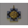 Enamelled cross pendant